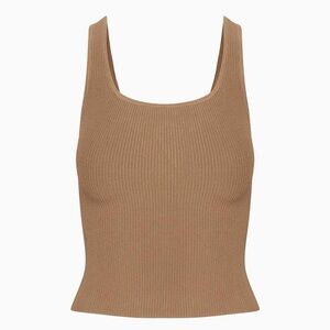 BABATON Aritzia Sculpt Knit Squareneck Tank Brown